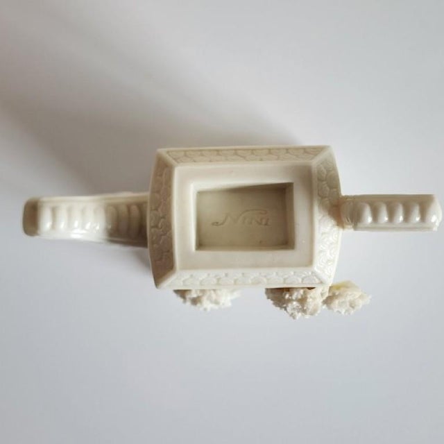 Vintage 1980s Nini "Oriental Garden" Faux Ivory Teapot For Sale - Image 11 of 15