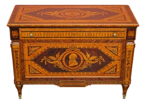 Neoclassical Italian Inlaid Chest of Drawers, 1980s