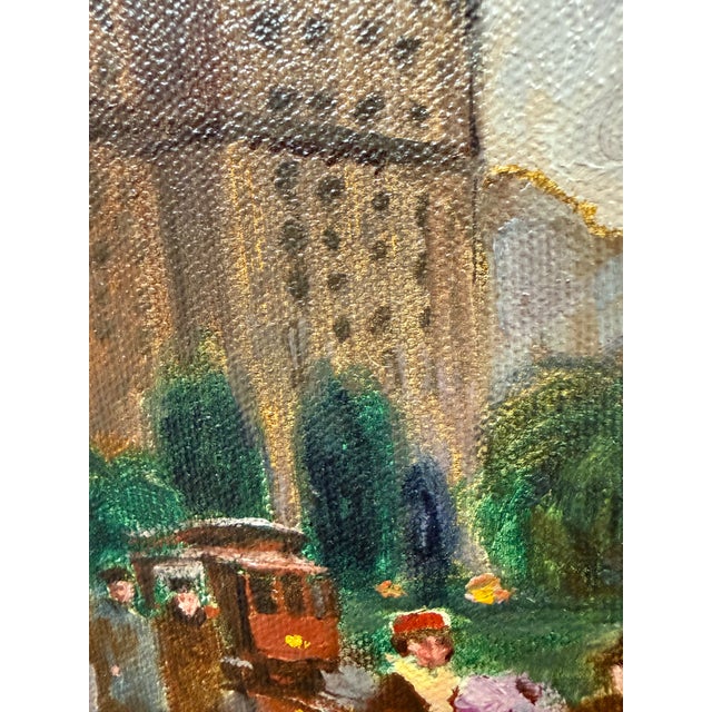 Brown Lorain San Francisco Flower Market Oil Painting, Signed For Sale - Image 8 of 12