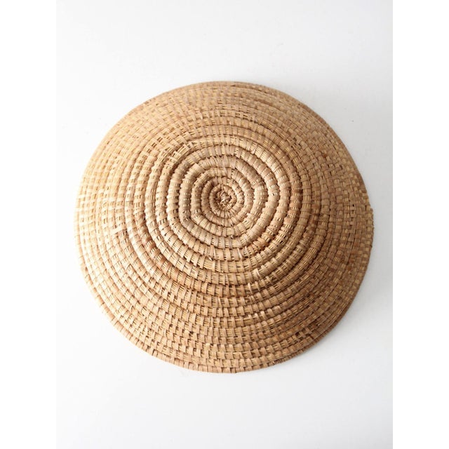Vintage Hand-Coiled Basket Bowl For Sale - Image 10 of 10