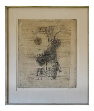 Large Framed Lithograph by Tony Friedlaender