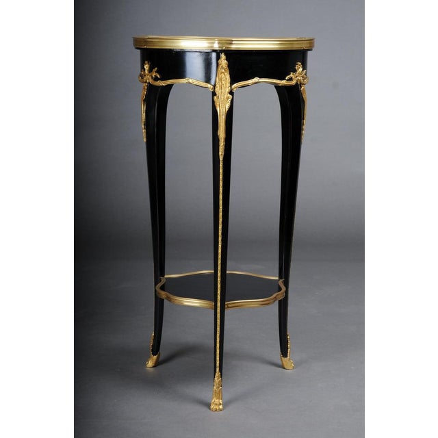 20th Century French Louis XV Style Salon Side Table in Style of F. Linke For Sale - Image 6 of 15