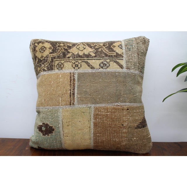 Turkish Vintage Rug Decorative Pillow Cover - 19"x19" For Sale - Image 11 of 11