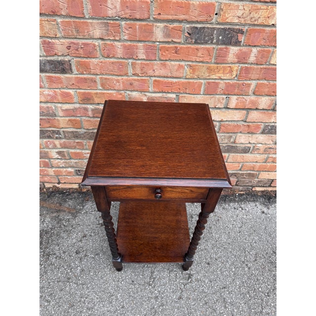 Single Drawer Barrel Twist Side Table For Sale - Image 13 of 18