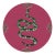 Thistle And Snake Pink Vegan Leather Round Pebble Placemat, Set of 4 For Sale