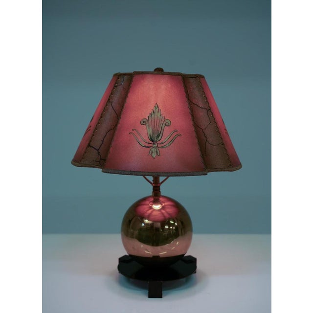 Black Art Deco Swedish Table Lamp by Corona, 1930s For Sale - Image 8 of 10
