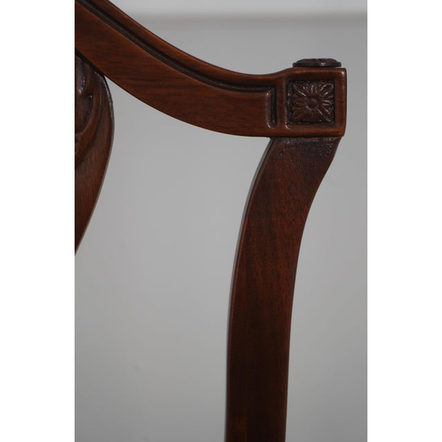 Set of 8 Henredon Mahogany Shield Back Dining Chairs For Sale In Philadelphia - Image 6 of 18