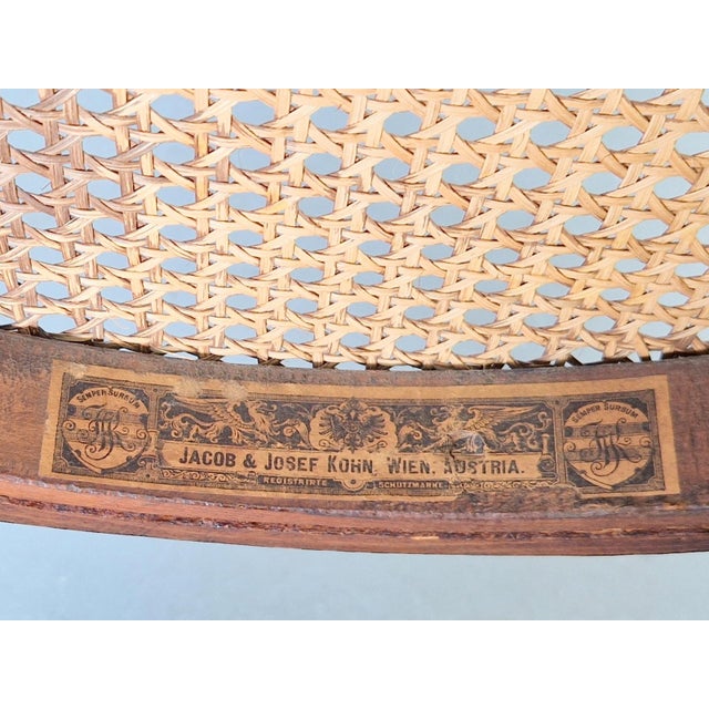 Antique Bentwood Webbing Chairs by Jacob & Josef Kohn for Wiener Werkstätte, Austria, 1890s, Set of 2 For Sale - Image 11 of 13