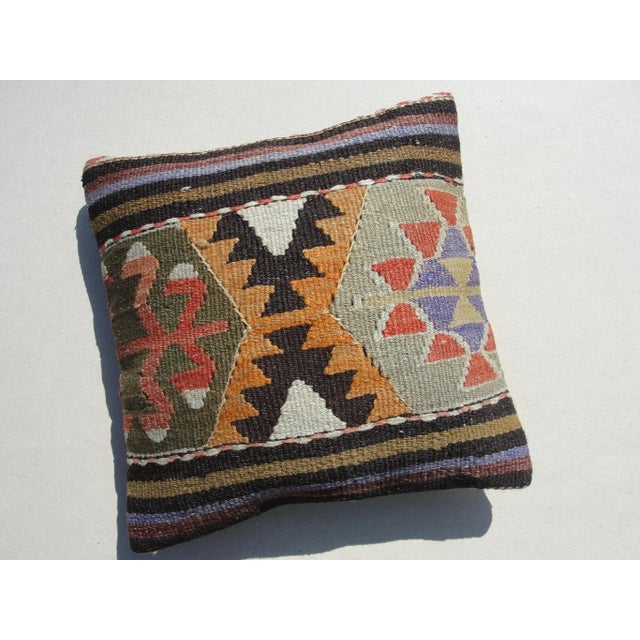 Art Deco 1970s Turkish Kilim Pillow Cover For Sale - Image 3 of 10