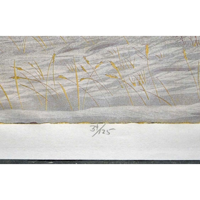 Impressionist Gordon Mortensen "A Gold January" Limited Edition Reduction Woodcut Hand Signed For Sale - Image 3 of 6
