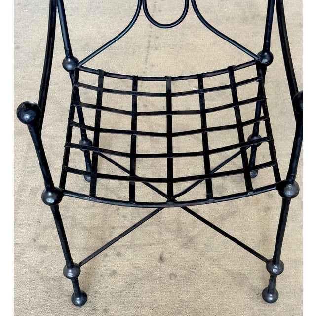 Set of Six Italian Wrought Iron Armchairs, Attributed to Mario Papperzini, 1960s For Sale - Image 14 of 18
