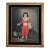 Canvas Oil Painting Rendition of "Red Boy" by Artist Gene Register in Gold and Black Velvet Frame For Sale