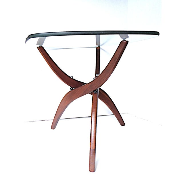 Mid-Century Modern 1960s Mid Century Modern Walnut Three-Leg Side Table Attributed to Forest Wilson For Sale - Image 3 of 15