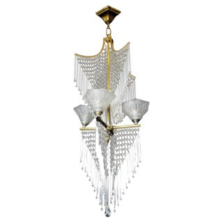 French Art Nouveau Chandelier from Lorrain / Daum For Sale