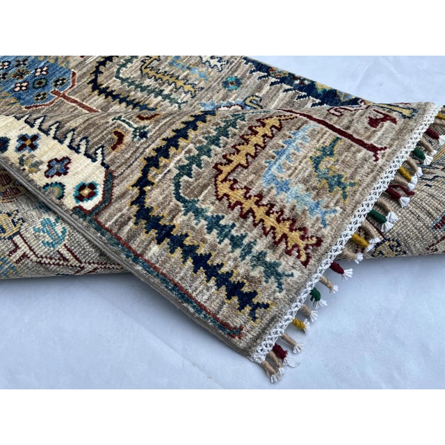 Hand-Knotted Cypress and Willow Garden Runner in Grey Wool, 2'9" X 9'10" For Sale - Image 12 of 12