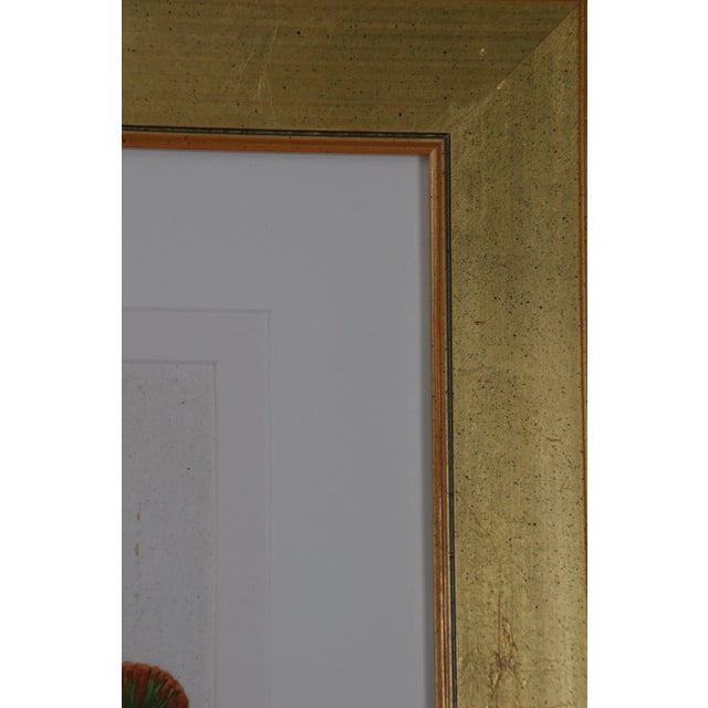 Sculpture Materials Calendula Flowers: An 18th Century Hand-Colored Botanical Engraving by Basilius Besler, 1713 For Sale - Image 7 of 7