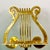1950s Hollywood Regency French Empire Style Brass Lyre Sheet Music or Book Stand For Sale - Image 6 of 15