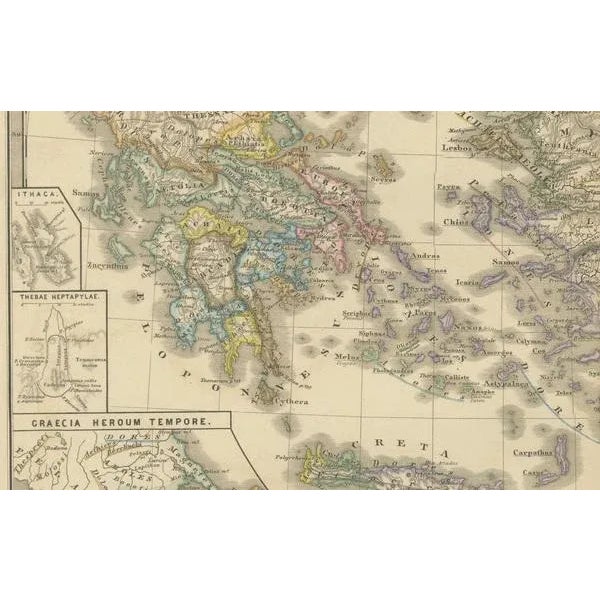 Map of Greece by Aeg, 1880 For Sale - Image 3 of 7