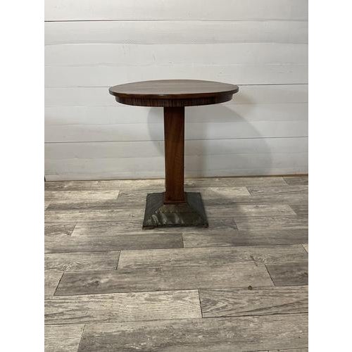 Antique Art Deco Wooden Round Table, 1890s For Sale - Image 4 of 4