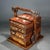 Vintage Chinese Huali Rosewood Inlaid "Magpie & Plum" Tiered Picnic Box With Dragon Handles For Sale - Image 4 of 9