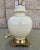 Mid 20th Century Hollywood Regency Porcelain Ginger Jar Lamp Greek Key Solid Brass Base For Sale - Image 5 of 13
