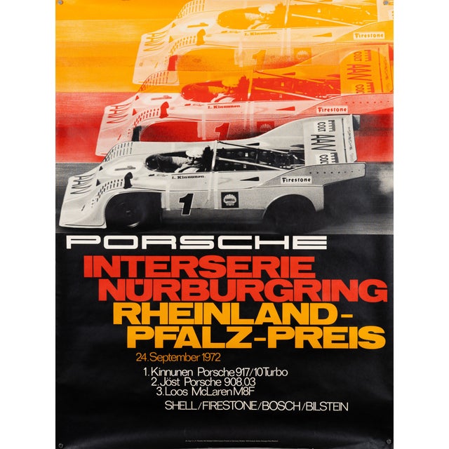 Original Porsche Poster by Atelier Strenger, 1972 For Sale - Image 9 of 9