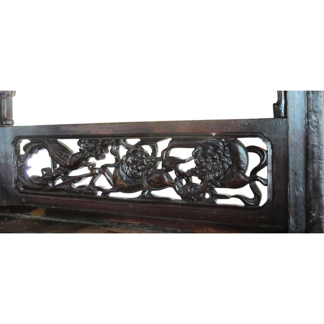 Pair Antique Open-Shelf Elm Display Cabinet For Sale - Image 10 of 17