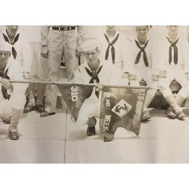 1940s 1942 United States Navy Group Black & White Photograph For Sale - Image 5 of 8
