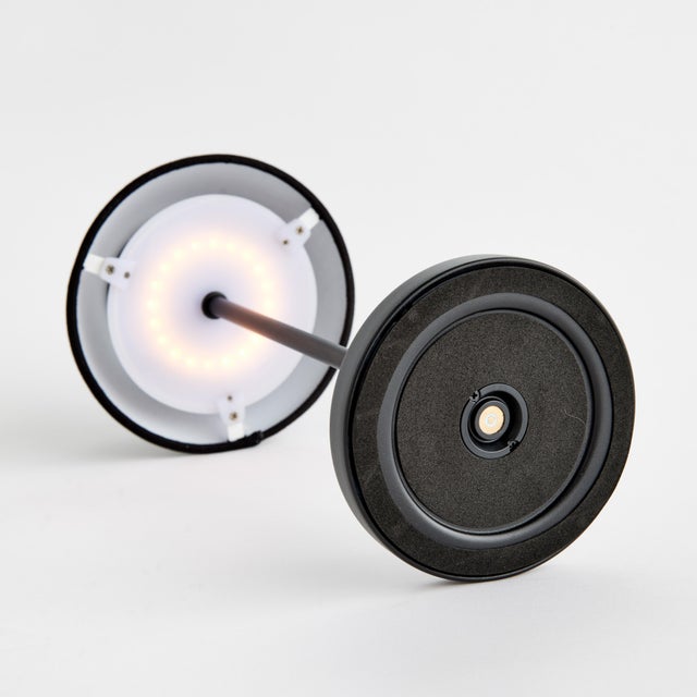 Metal Alluna Cordless Led Lamp 14" - Black For Sale - Image 7 of 8