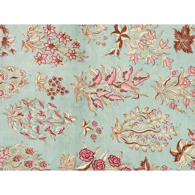 Late 20th Century Handmade Persian Silk Qum Rug 3'3"x5' For Sale - Image 12 of 13