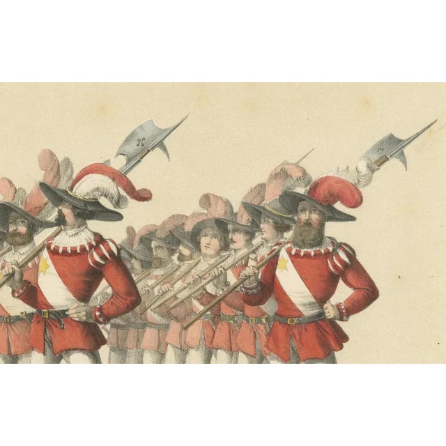 This striking hand-colored lithograph, created by H. Jenny and lithographed by Kümmerly and Wittmer, is part of the *Fest...