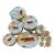 Mid 20th Century JKW Bavarian Lobster Seafood Porcelain Dinnerware - A Set of 47 Pieces For Sale