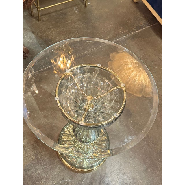 Pair of Murano Glass Fontana Green Side Tables For Sale - Image 11 of 17