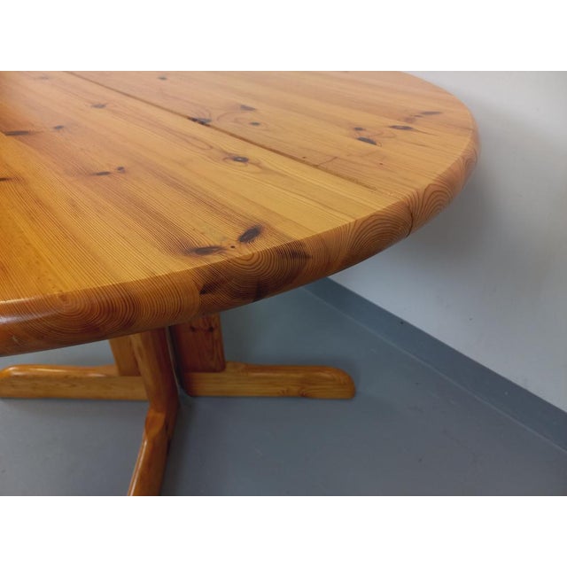 Round Extendable Pine Table, 1970s For Sale - Image 11 of 18