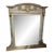 Large Vintage Table Mirror With Blue and Gold Accents For Sale