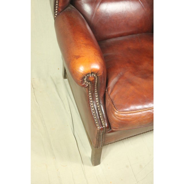 Mid 20th Century Oversized Wing Chair For Sale - Image 6 of 10