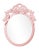 Contemporary Fleur Home Garden District Thalia Oval Mirror in Authentic Pink, 40x53 For Sale - Image 3 of 3