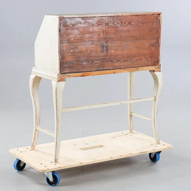 Rococo Swedish Folding Secretary, 1890s For Sale - Image 6 of 7