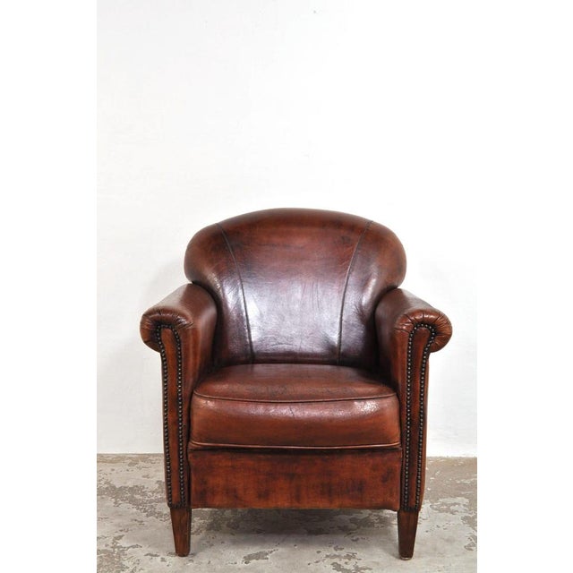 Vintage Armchair in Leather, 1950s For Sale - Image 13 of 13