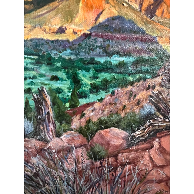 Paint Red Rock Vista Origenal Oil Painting by Steve Schaaf For Sale - Image 7 of 9