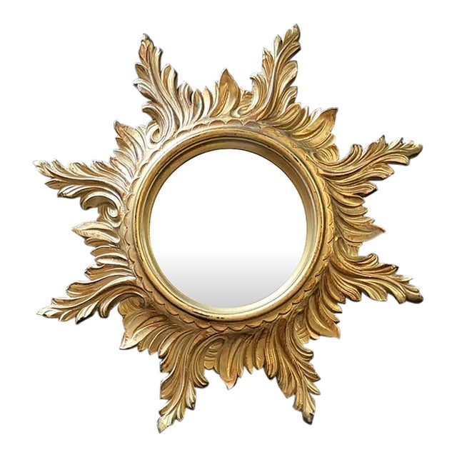 Mid Century Sunburst Mirror For Sale