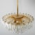Venini Style Clear Gold Glass Messing Chandelier, 1970 For Sale - Image 8 of 14