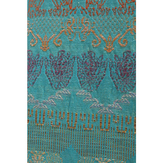 Rustic 1980s Handloomed Silk and Cotten Wall Tapestry by Armando Sosa For Sale - Image 3 of 6