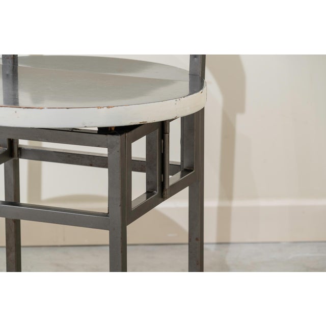 Postmodern Chair in Metal and Wood, Italy, 1980s For Sale - Image 6 of 11