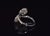 Mid-Century Modern Certified Natural 2.08cts Ruby & Diamond Floral Bypass Halo Ring in Solid 18k White Gold, Size 5.5 For Sale - Image 3 of 12