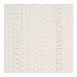 Schumacher Indah Batik Wallcovering in Sage For Sale