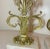 Pair of Antique Ornate Brass Marble Drop Crystal Girandole Candle Holders Lamp For Sale In New York - Image 6 of 11