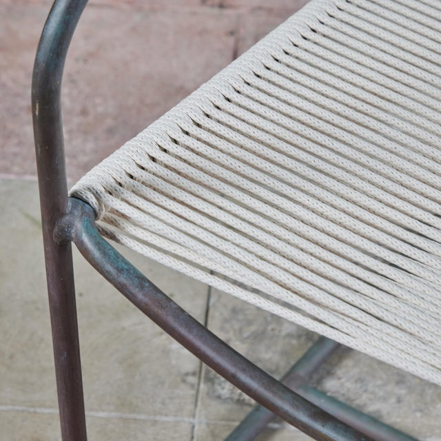 1950s Walter Lamb for Brown Jordan Bronze Patio Dining Armchair, Attributed For Sale - Image 10 of 12