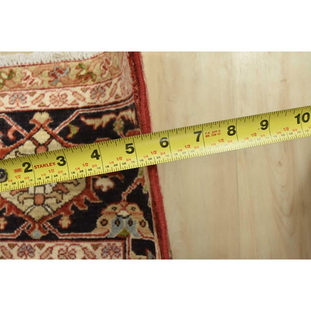 Heriz Ziegler Rug 9′ X 11’11” Red Wool Traditional Hand-Knotted Oriental Carpet For Sale - Image 13 of 15