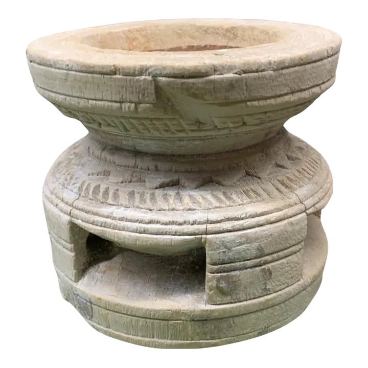 Vintage Indian Seed Extractor Candle Holder | Chairish